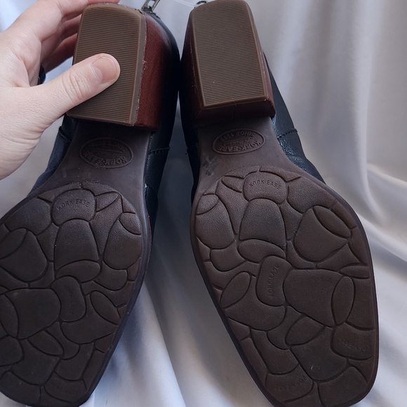 Black Leather Ankle Boots - Picture 2 of 5